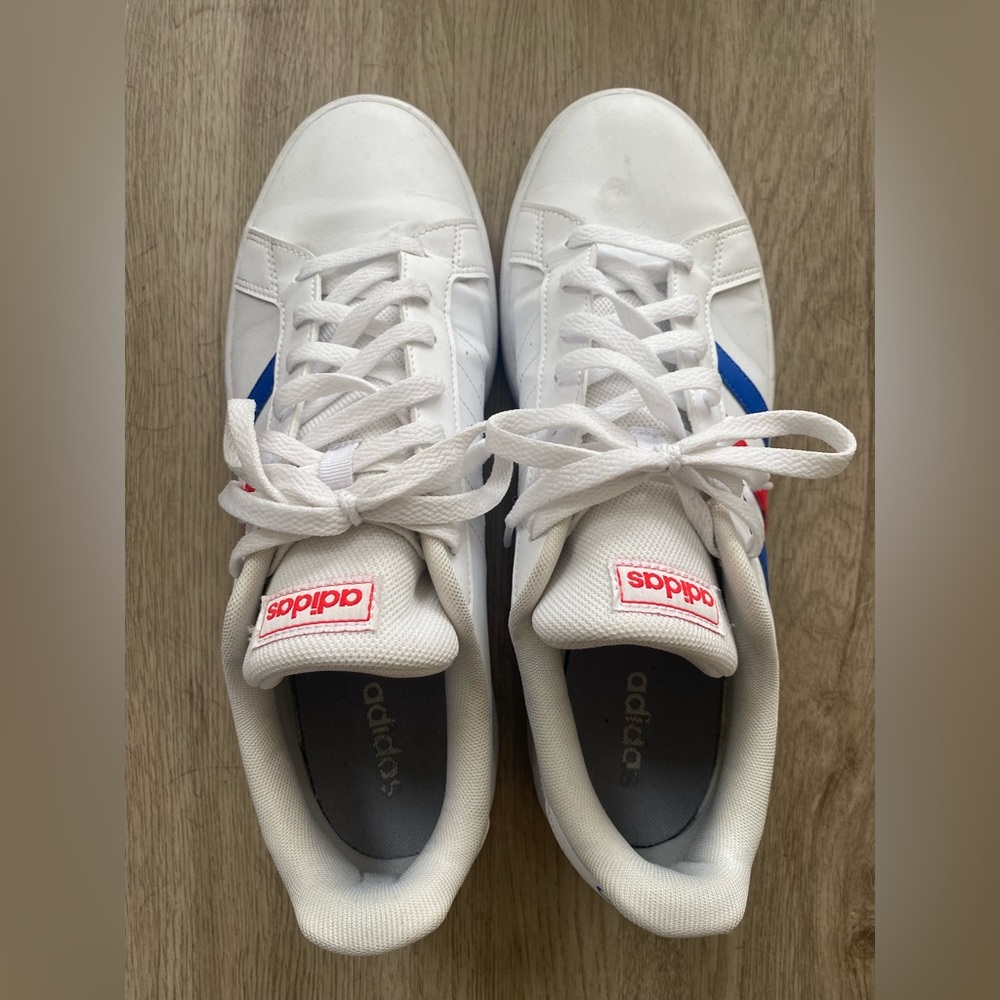 Adidas red white and blue size 10.5 mens